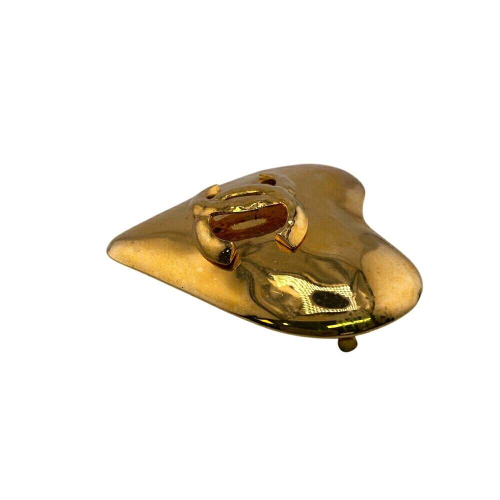 CHANEL Authentic Gold Logo Brooch - Picture 2 of 9